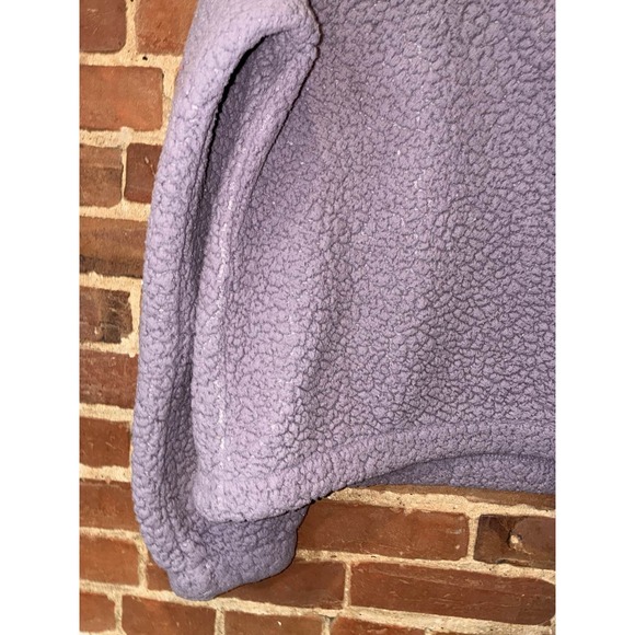 Champion Womens Purple Sherpa Fleece 1/4 Zip Pullover Large Warm Fuzzy Winter - Picture 5 of 9